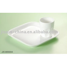 Белый цвет фарфоровой завтрак набор JX-BS604